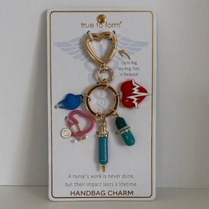 ☀️Nurse/ Doctor Gold and Multicolor Bag Charm